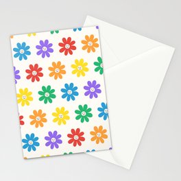 Simple Smiley Flowers Stationery Card