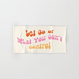 Let Go Vintage Groovy Text Art Hand & Bath Towel