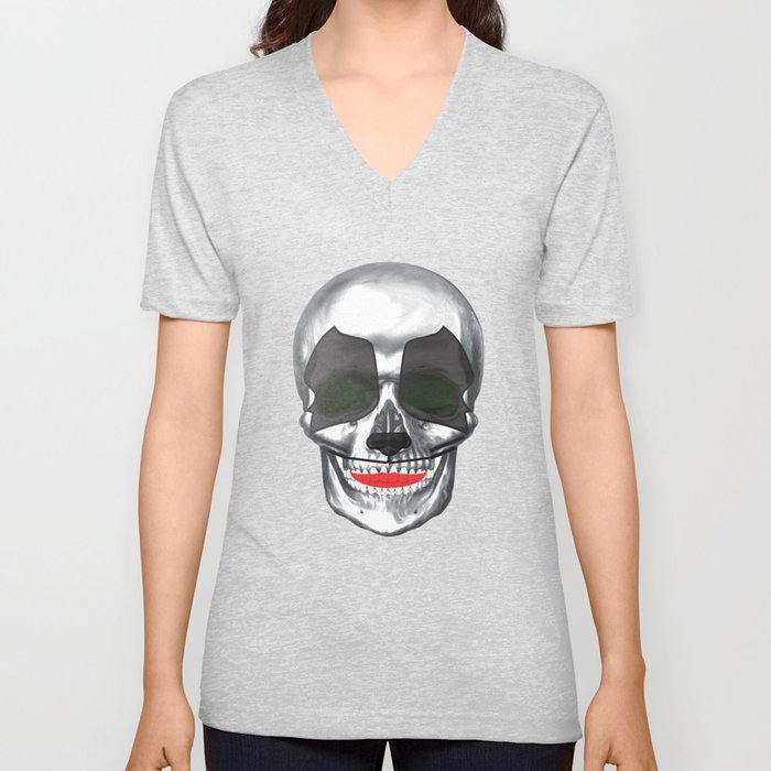 Catman-KISS skull V Neck T Shirt