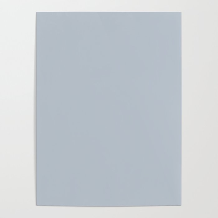 Supersonic Silver Gray Poster