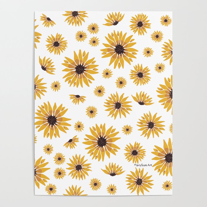 Sunny Sunflowers Poster