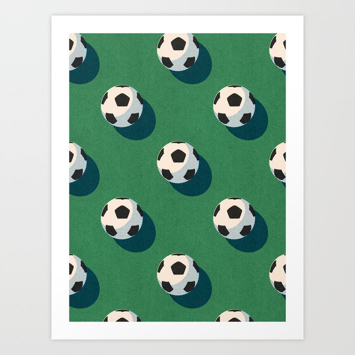 BALLS Football - pattern Art Print