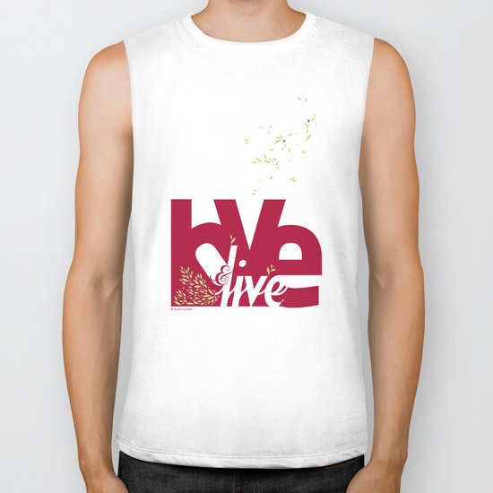 Love & Live (leaves 1) Biker Tank