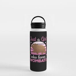 Just A Girl Who Loves Wombats - Cute Wombat Water Bottle
