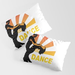 dancing couple silhouette - brazilian zouk Pillow Sham