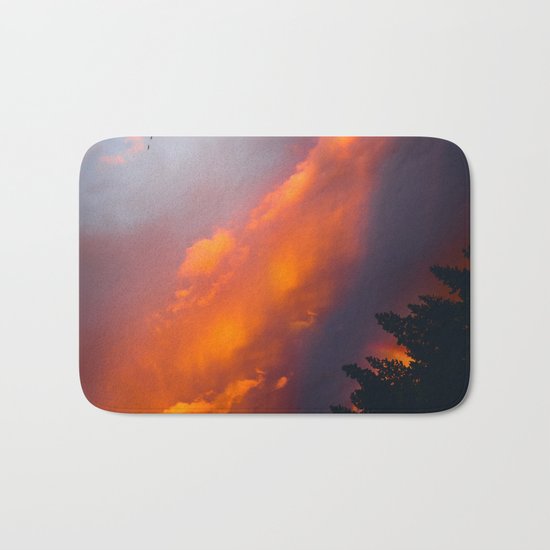 Bend Oregon: sunset & rainbow Bath Mat