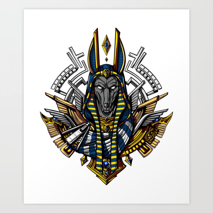 Anubis Egyptian God King Pharaoh Art Print By Teecave Society6 Anubis Egyptian God King Pharaoh Art Print By Teecave Society6