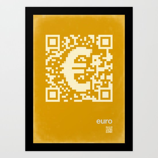 QR euro Art Print