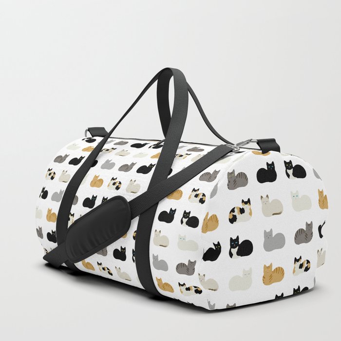 Cat Loaf 2 - White Ground Duffle Bag