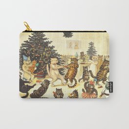 'Christmas Party Cats' by Louis Wain Vintage Cat Art Carry-All Pouch