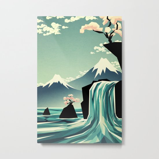 Waterfall blossom dream Metal Print