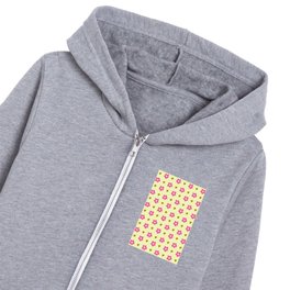 heart and flower 3- yellow and pink Kids Zip Hoodie