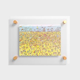 Where's Waldo /Wally Find Wally Book at the beach Floating Acrylic Print
