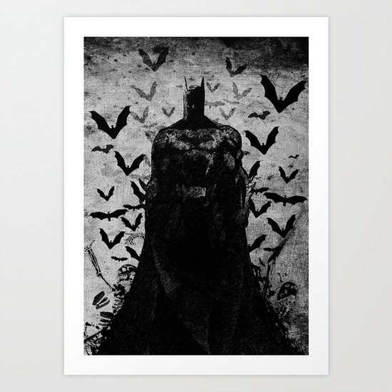 The night rises B&W Art Print