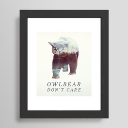 Owlbear (Typography) Framed Art Print
