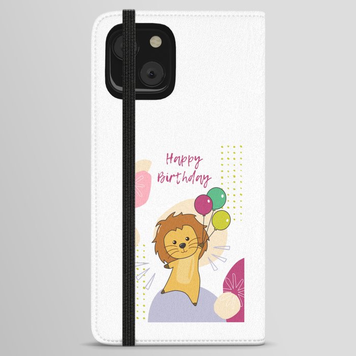 Lion Wishes Happy Birthday To You Lions iPhone Wallet Case