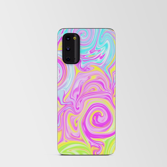 Retro Neon Swirls Android Card Case