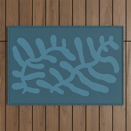 Teal Aqua Sea Bliss Outdoor Rug