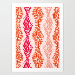 Pink Seaweed and Coral Art Print