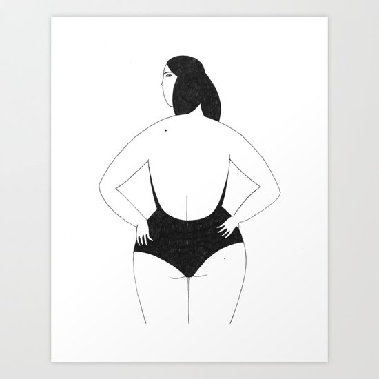 La Nageuse Art Print
