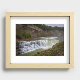Lower Falls of the Genesee River in New York Recessed Framed Print
