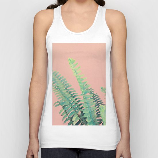 Ferns on Blush Unisex Tank Top