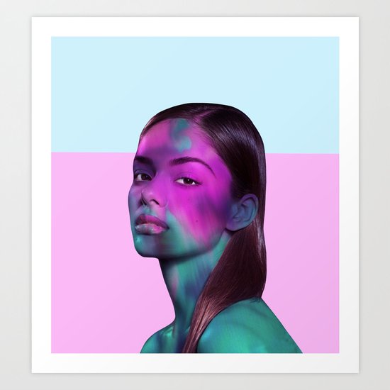 Psychedelic Babe Art Print