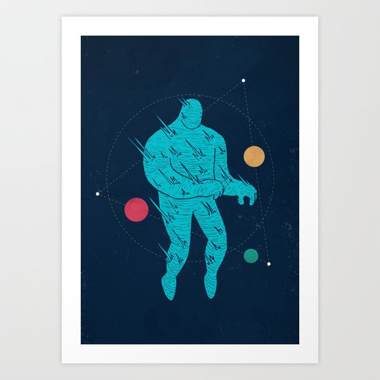 Burning Man Art Print