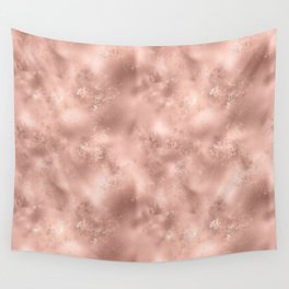 Glam Rose Gold Metallic Texture Wall Tapestry