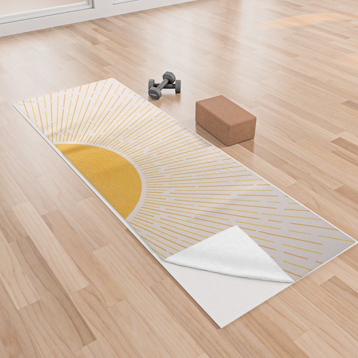 Sun Rise Art, Horizontal boho Sun Yoga Towel
