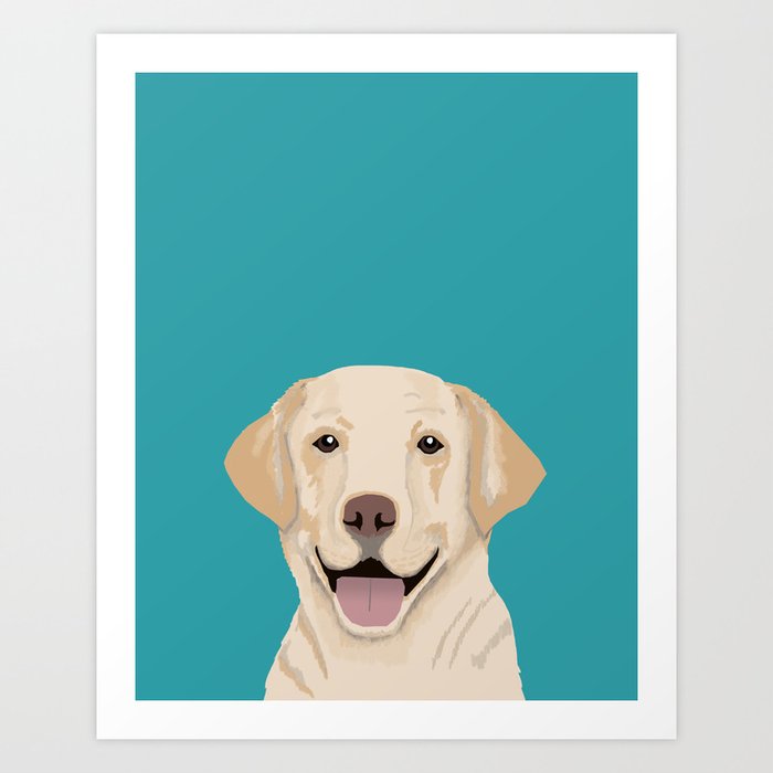 Golden Labrador Retriever modern minimal pet friendly dog person gift for labrador owner must have Art Print