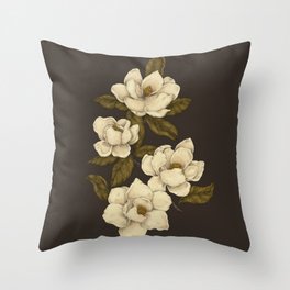 Magnolias Throw Pillow
