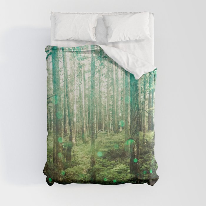 Magical Green Forest - Nature Photography Duvet Cover