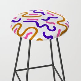 8   Abstract Shapes Squiggly Organic 220520 Bar Stool