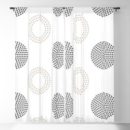 Pale Taupe Gray White Circle Polka Dot Pattern Pairs Dulux 2022 Trending Colour Artist's Brush Blackout Curtain