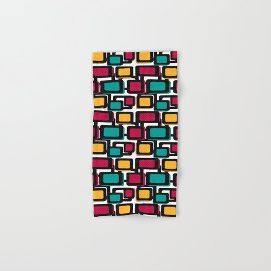 Seamless pattern with geometric elements Hand & Bath Towel