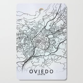 Oviedo, spain, White, City, Map Cutting Board