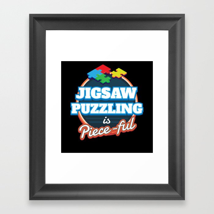 Jigsaw Puzzling Jigsaw Puzzle Hobby Game Framed Art Print