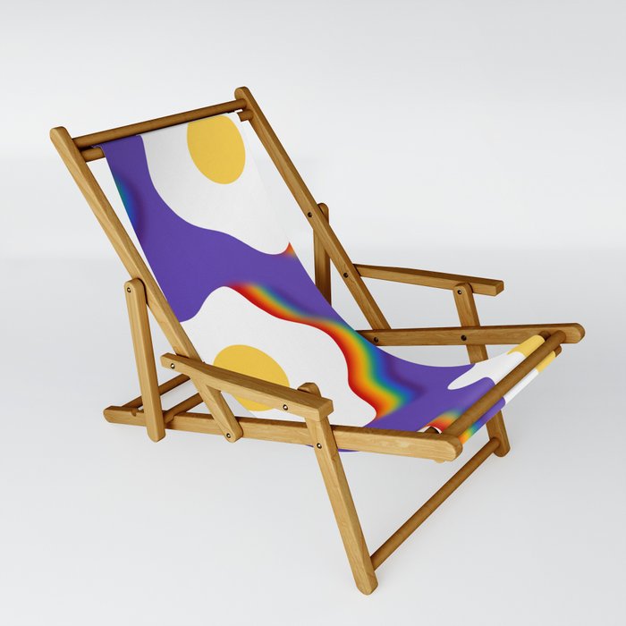 Rainbow fried egg pattern 2 Sling Chair