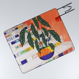 Dotted begonia #illustration Art Print Picnic Blanket