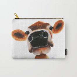 Nosey Cow ' JERSEY JOY ' by Shirley MacArthur Carry-All Pouch