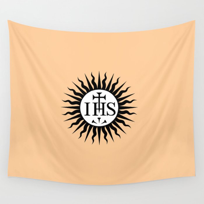 Symbol of Jesuits or societas Iesu 2 Wall Tapestry