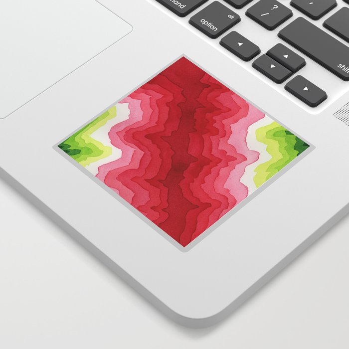 Energetic Crimson Abstract Sticker