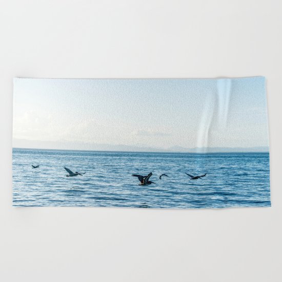 Flying Flock Beach Towel