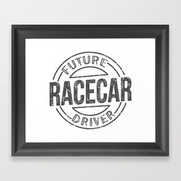 future Racecar driver Framed Art Print