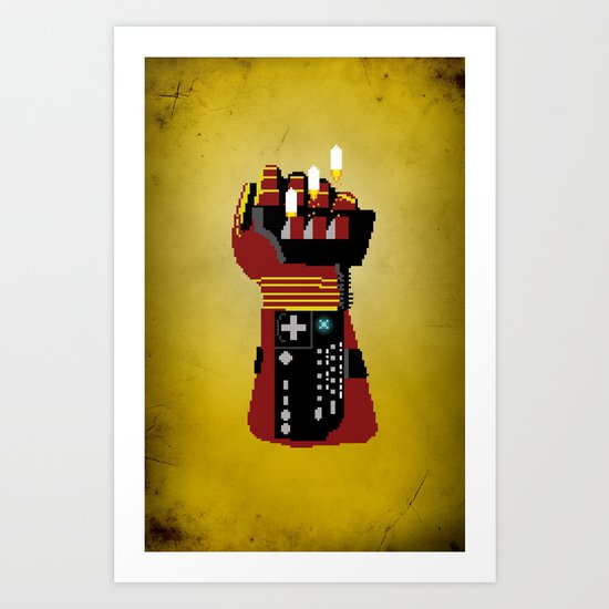 Power Glove Love: Iron Man Art Print