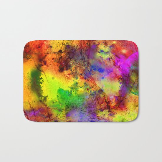 Colorful marble b Bath Mat