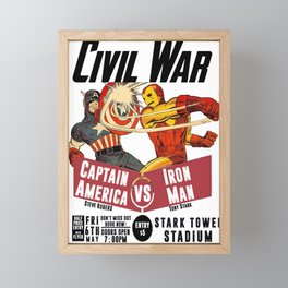 Civil War Fight Framed Mini Art Print