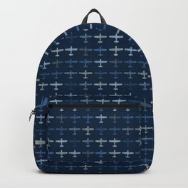Blue airplane pattern Backpack