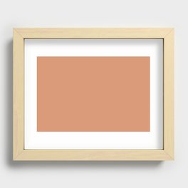 Mid-tone Dark Pink Solid Color Hue Shade - Patternless Recessed Framed Print